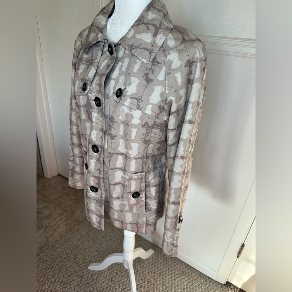 Banana Republic Size M multi square pattern outdoor wind breaker jacket - Picture 3 of 9